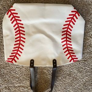 New canvas baseball tote